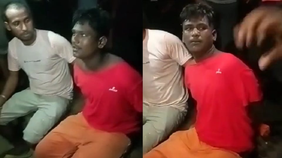 Villagers caught thief in Chhapra accused of snatching bike