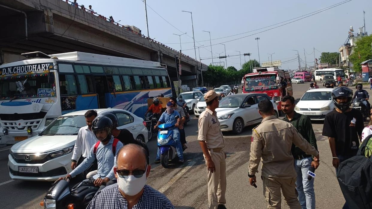 jammu bikram chowk accident matador hit person died on spot