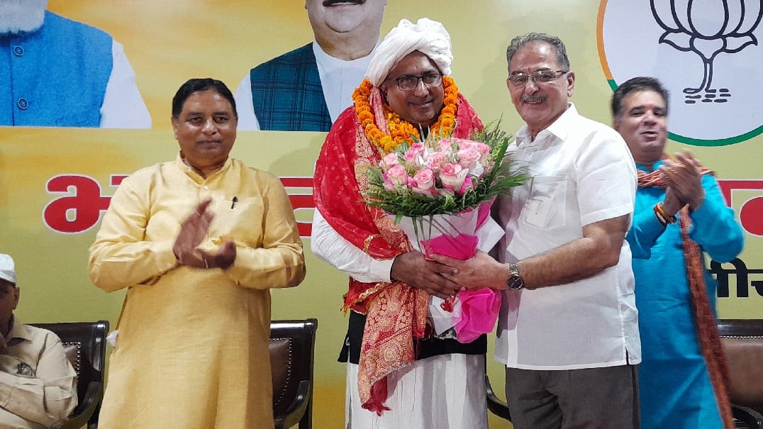 Rajya Sabha member nominated Ghulam Ali Khatana received grand welcome at BJP headquarters jammu