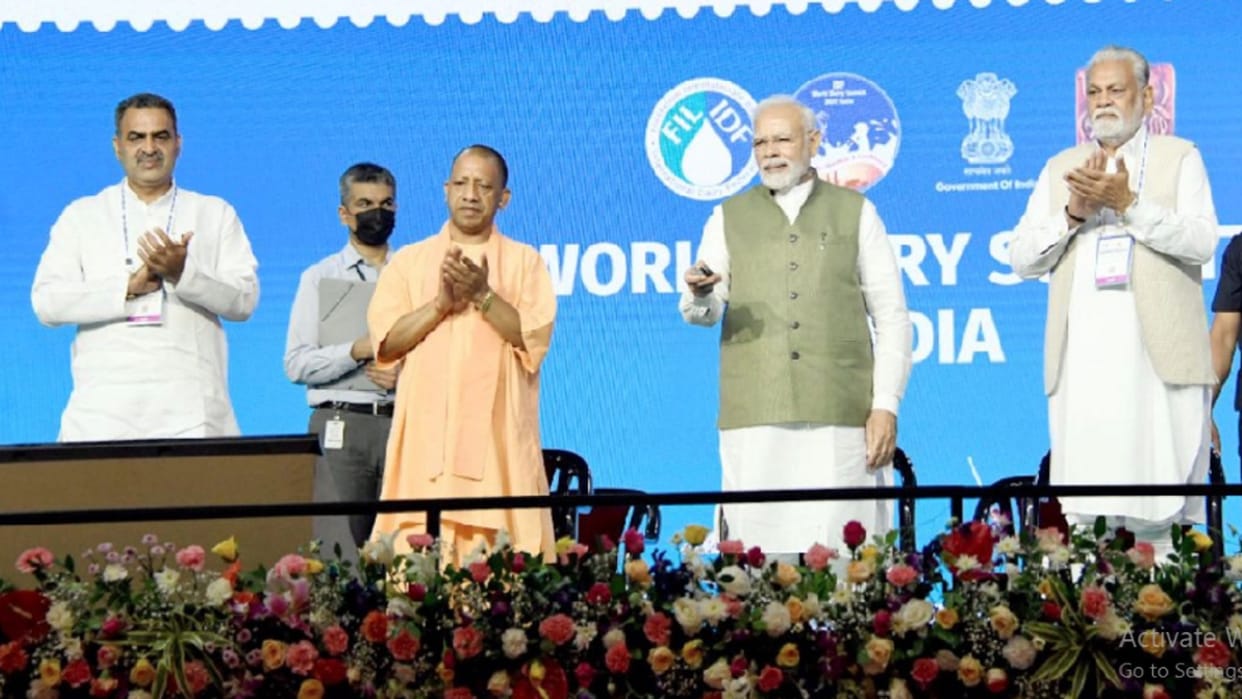 CM Yogi in Noida says UP milk revolution will lead to growth