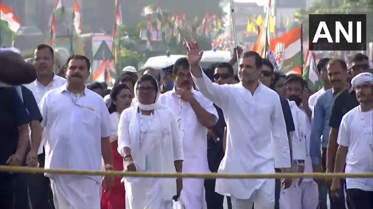 Huge crowd of people gathered in Kerala on the second day of Congress  Bharat Jodo Yatra