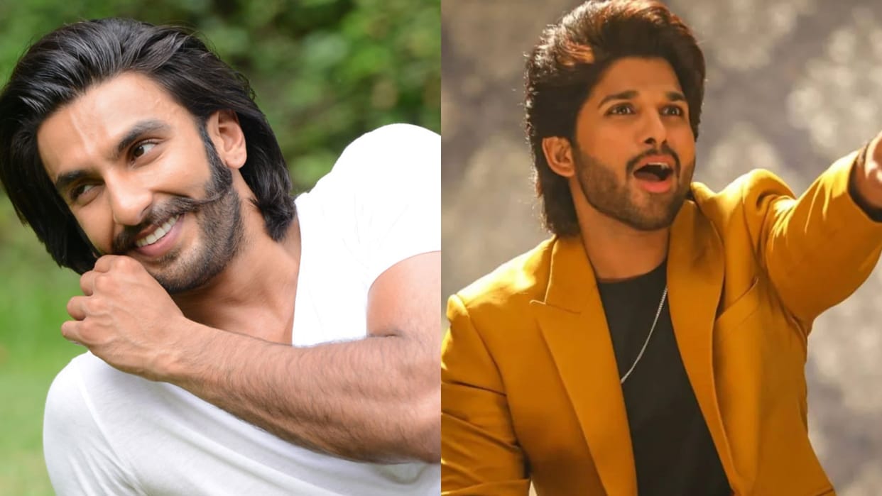 Ranveer Singh Dances on Srivalli Song copied allu arjun hook up song at the Stage of Siima awards