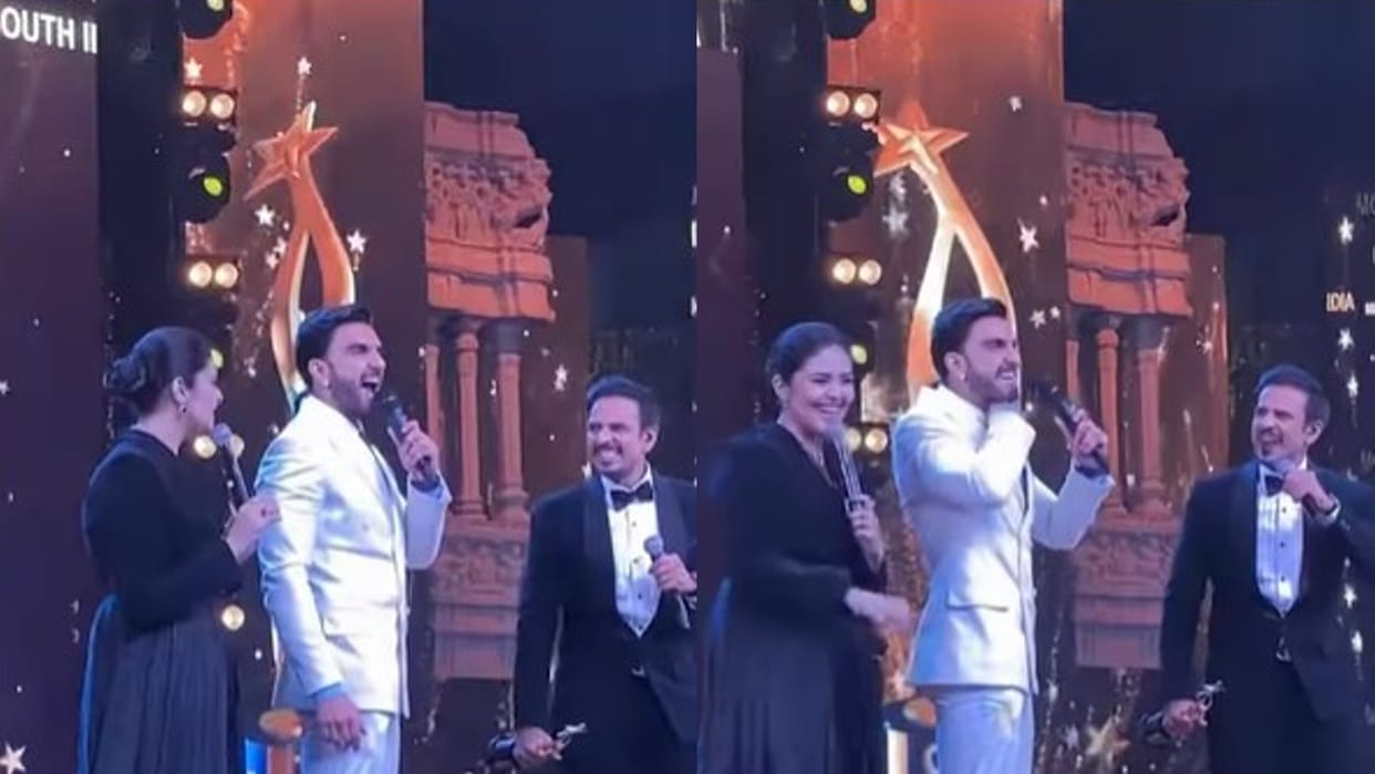 SIIMA Awards 2022: ranveer singh Pushpa Dialogue in tamil see allu arjun reaction