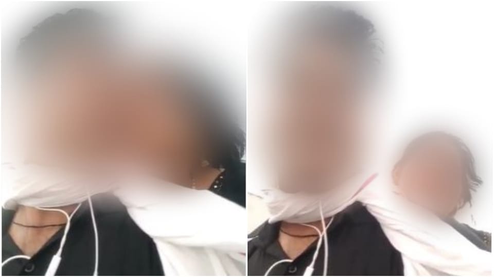 UP Police constabel made video Romance on moving bike with married girlfriend wife made viral