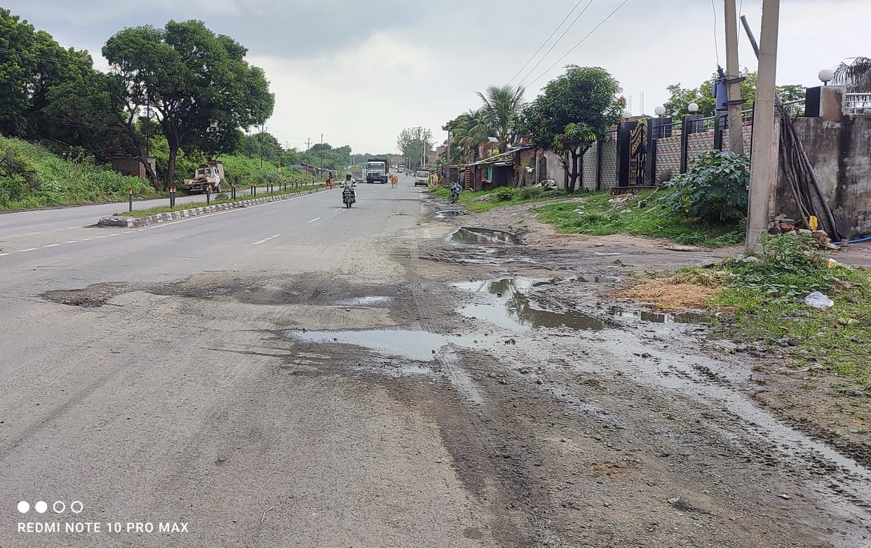 PWD's road could not bear even a single rain