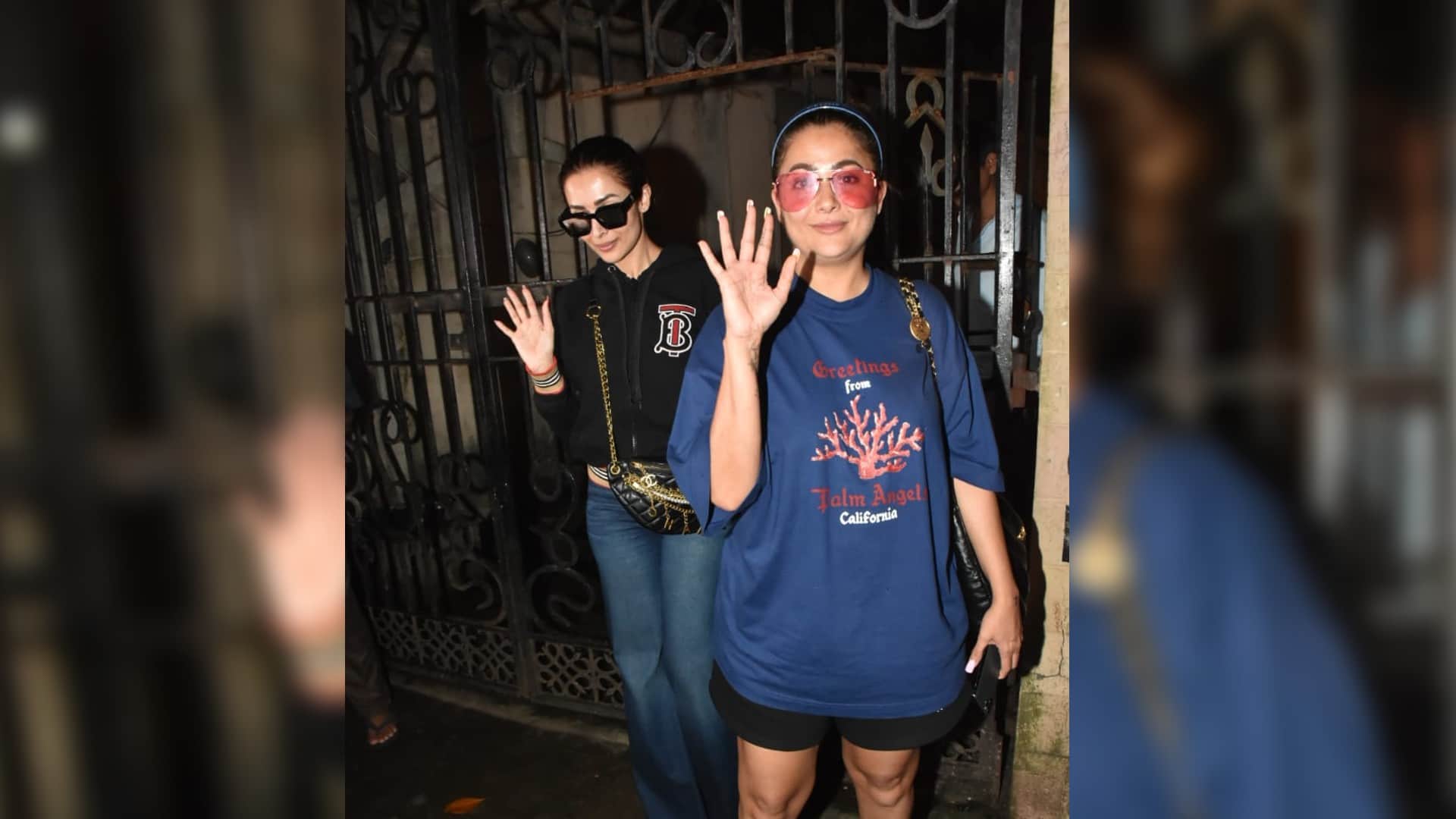 Bollywood actress Malaika Arora Amrita Arora latest Stylish look outside of the house