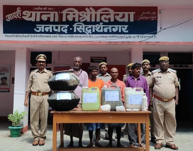 4 arrested in illicit wine