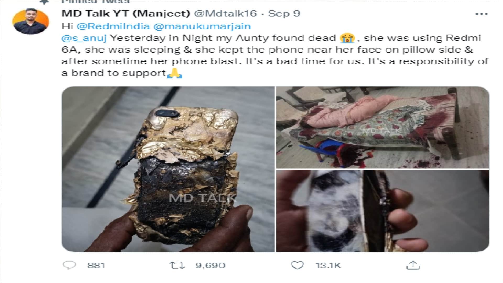 Redmi 6A Blast Allegedly Kills an Indian Woman details here