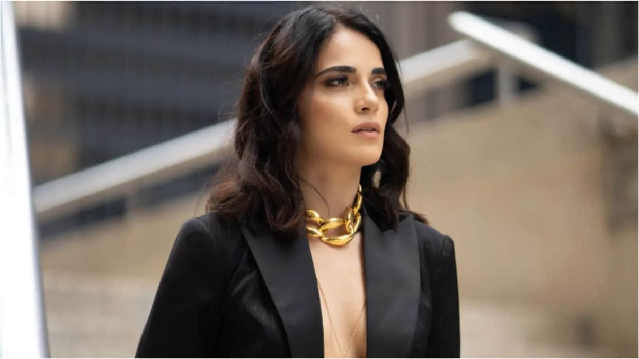 radhika madan go shirtless for toronto film festival wearing crop blazer with pants