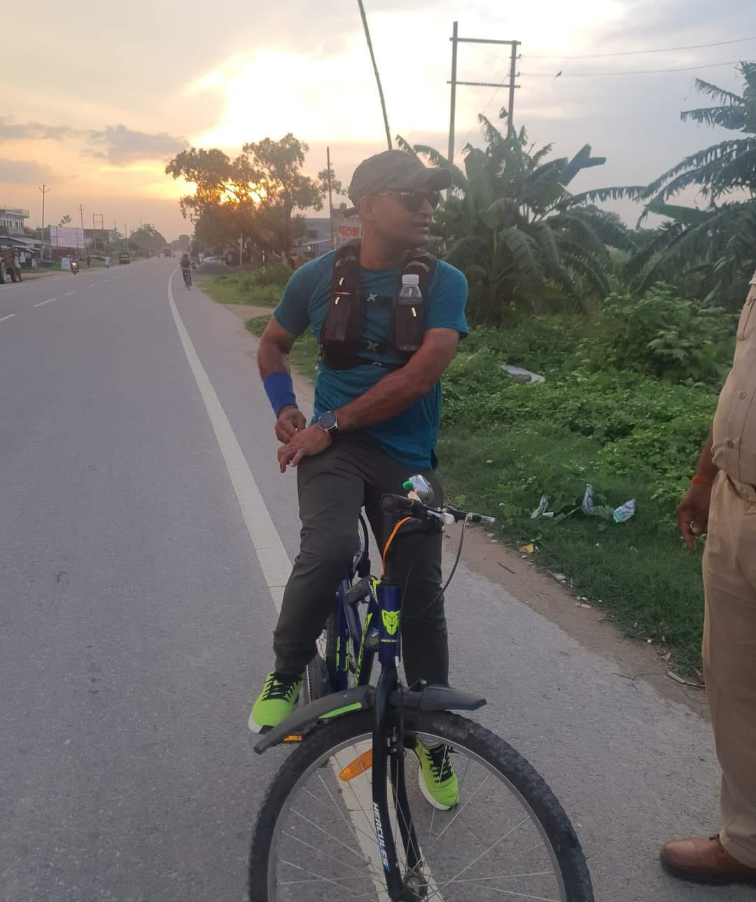 CO came out on a bicycle to check patrolling of subordinates