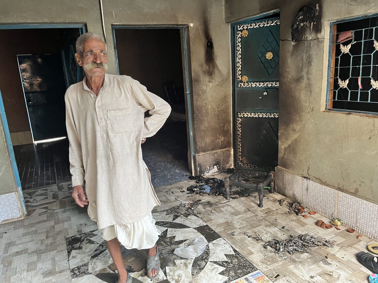 Five including two women were scorched due to fire in the house, PGI referred