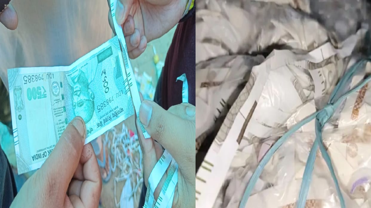 shredding of notes in the pomegranate boxes On the second day too, the agent were surprised to see