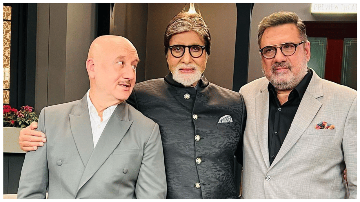 Kashmir Files Actor Anupam Kher Shared Photo With Uunchai co-stars Amitabh Bachchan Boman Irani on instagram