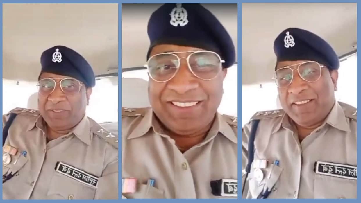 Video viral on song Kabhi Tu Chhalia lagta hai in uniform of police CO in Maharajganj