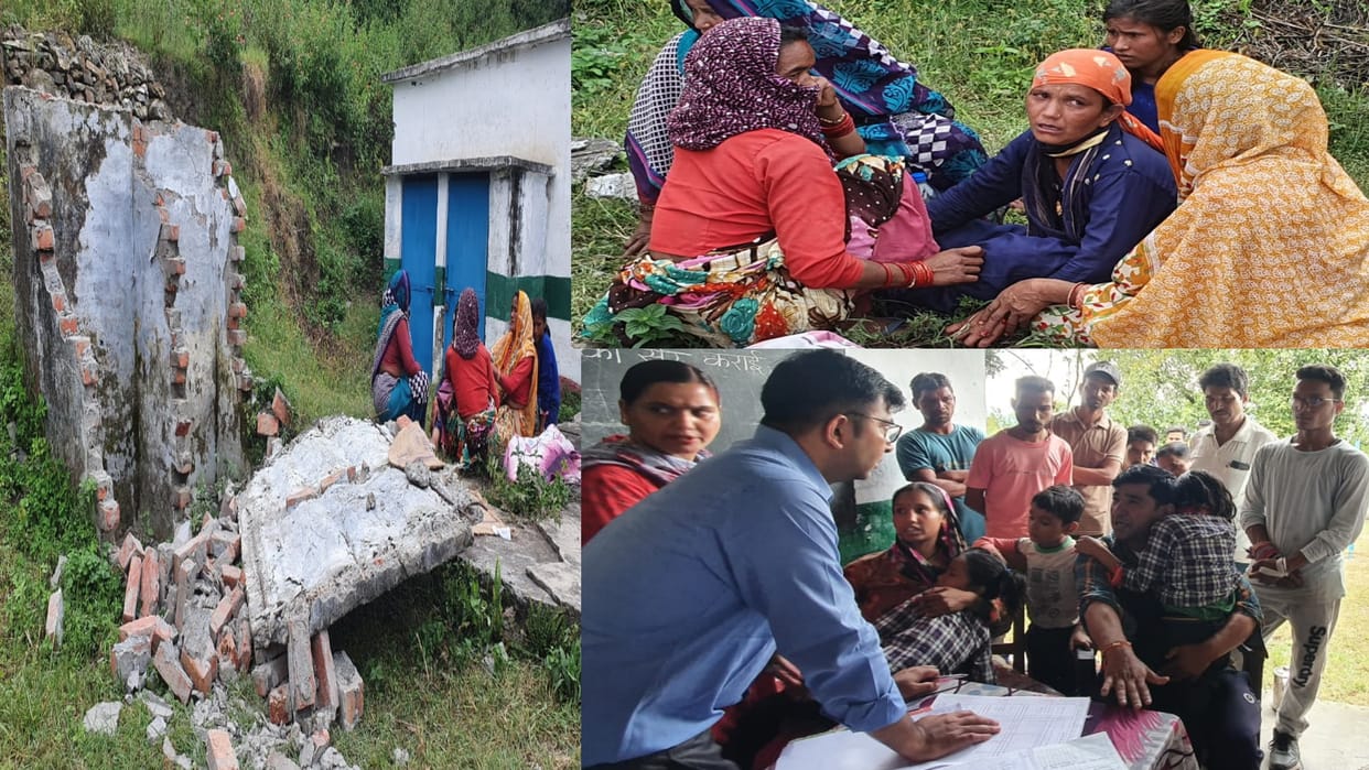 School bathroom roof collapses Girl dies many injured Accident Uttarakhand news in Hindi