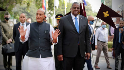अमेरिकी रक्षा सचिव लॉयड ऑस्टिन और राजनाथ सिंह