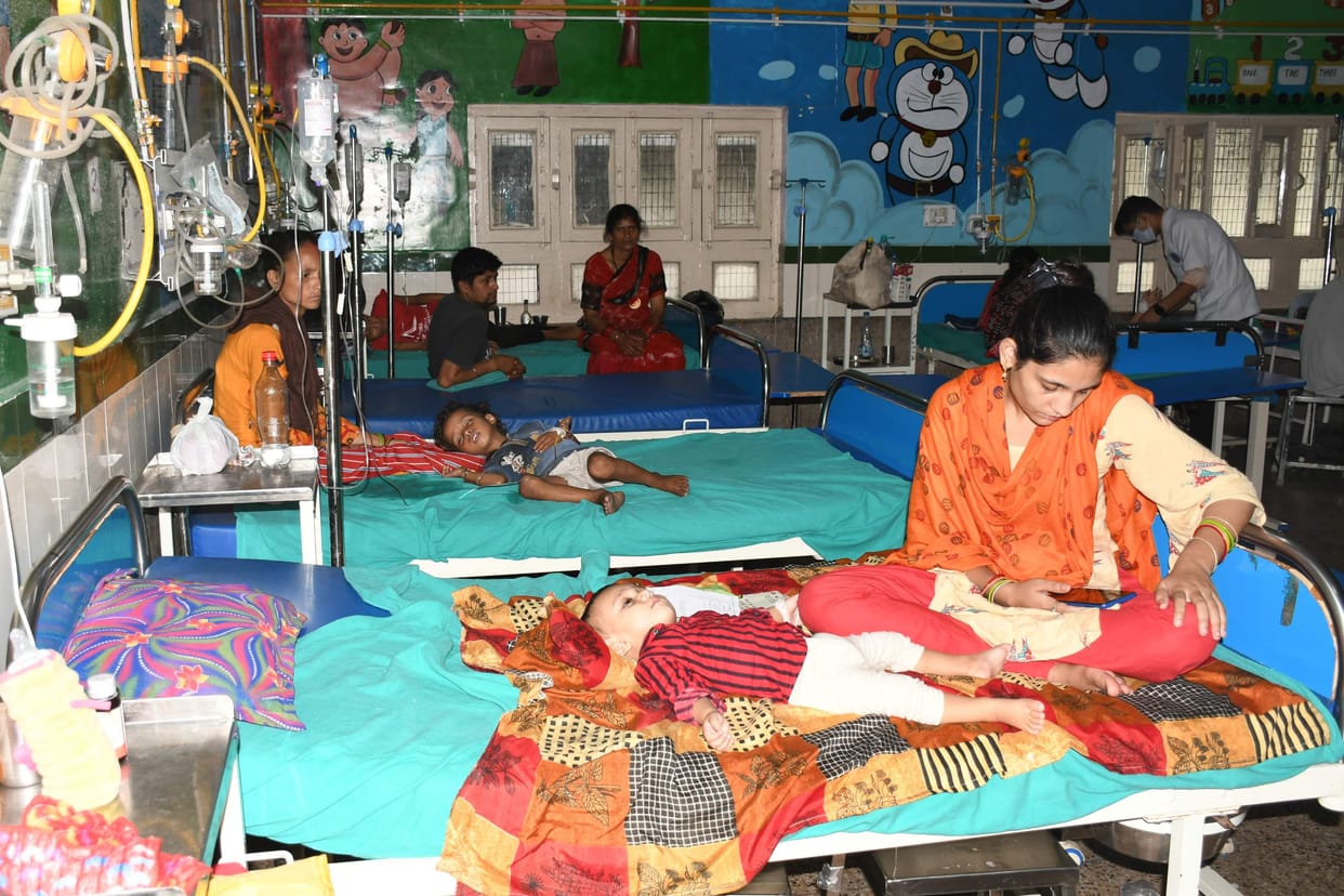 More number of patients with fever, cough and diarrhea in women's and base hospital