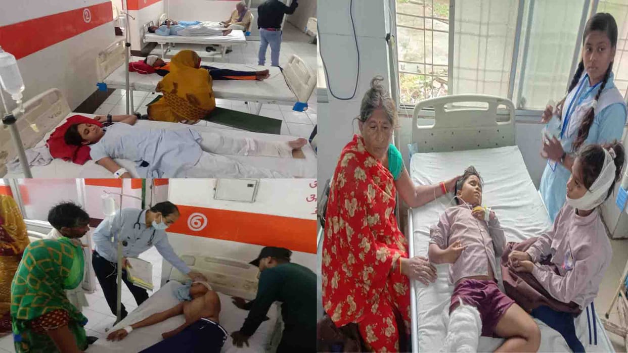 accident in Mahoba: School bus overturned, 16 children injured