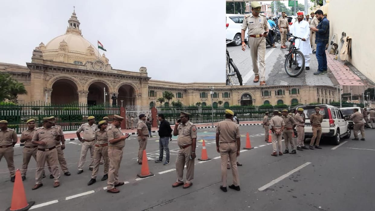 Police house arrest Samajwadi Party MLas.
