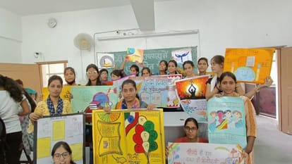 Unique initiative of My Nurture Pre School On Hindi Diwas children recited poems and couplets