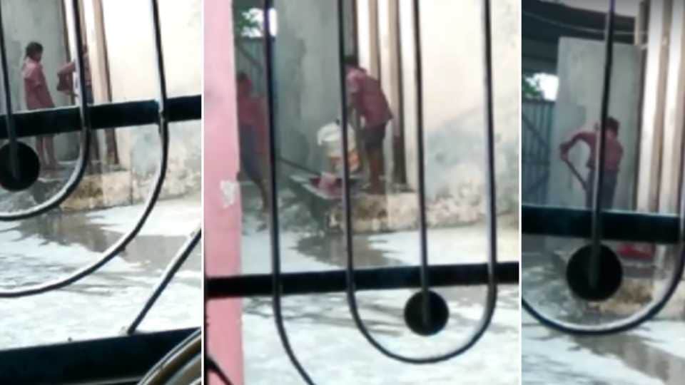 Video of girl students cleaning toilets goes viral on social media in Punjab