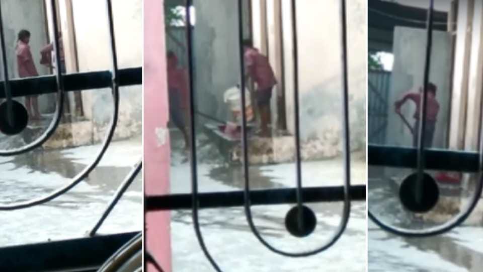 Video of girl students cleaning toilets goes viral on social media in Punjab