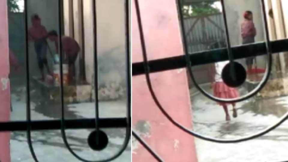 Video of girl students cleaning toilets goes viral on social media in Punjab