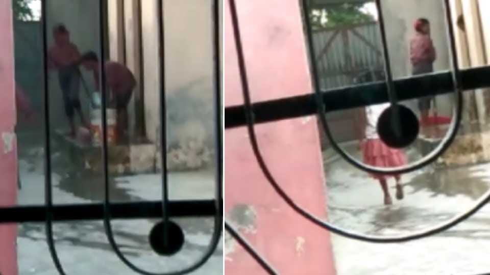 Video of girl students cleaning toilets goes viral on social media in Punjab