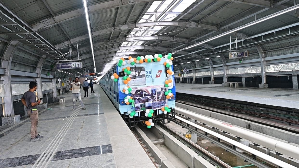 first trial run of Joka-Tartala section of Joka-Esplanade Metro project has been completed successfully