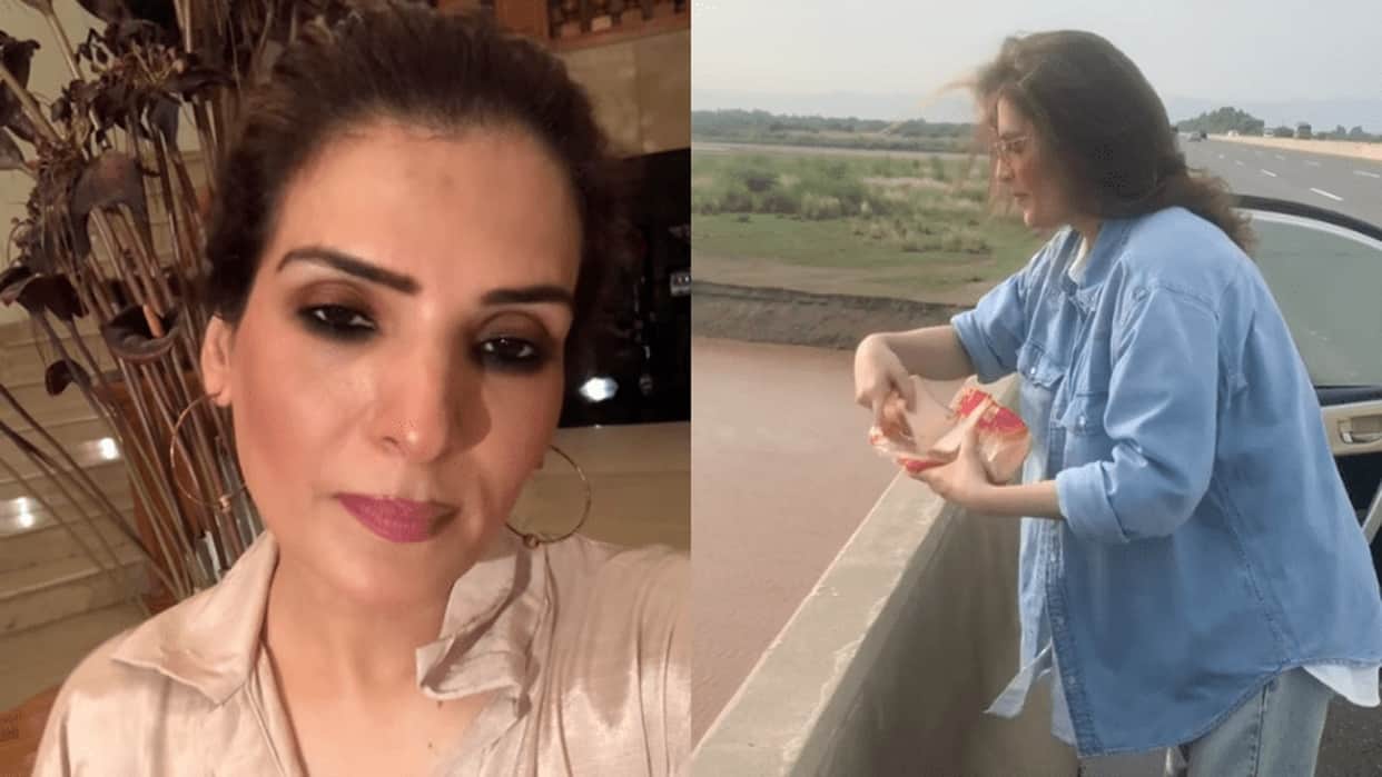 pakistani actress resham apologises throwing plastic waste into river says I believe it was biggest mistake