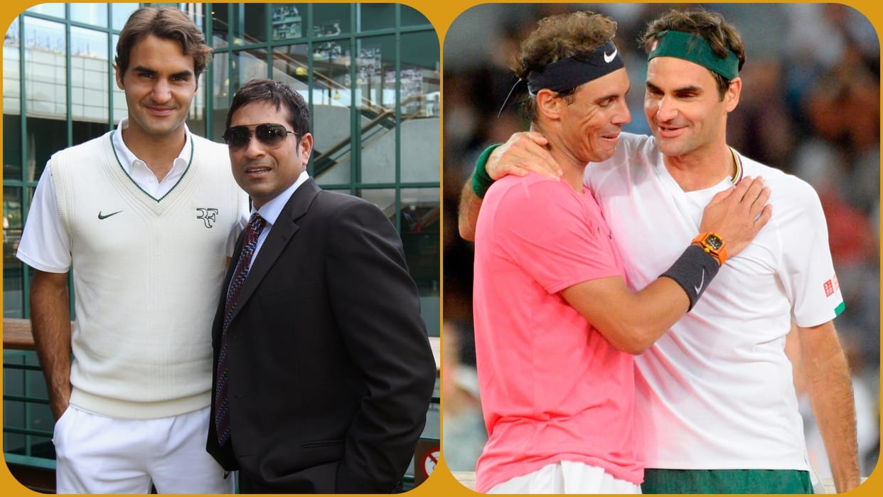 Social Media Reactions on Roger Federer retirement twitter reaction Sachin tendulkar Rafael Nadal Rohit Sharma