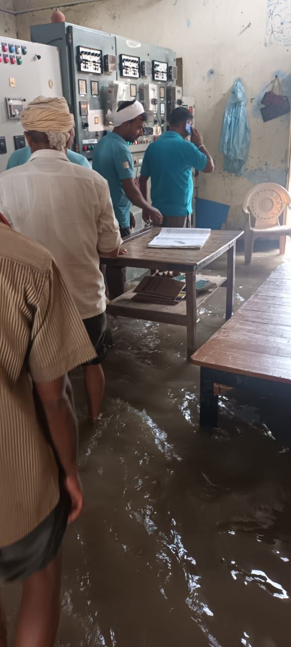 Water entered the control room, supply stalled to two hundred and fifty villages