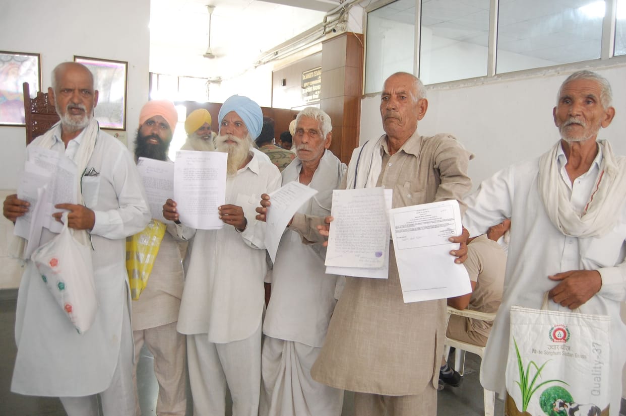 The ministers were taking a meeting inside, the complainants who came to complain were stopped outside