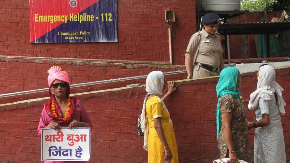 Elderly women created ruckus at Haryana CM residence over pension stop