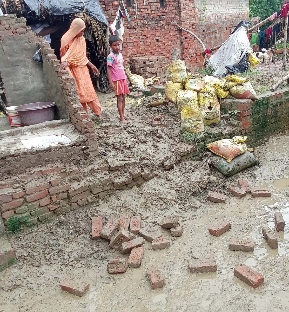 Two girls injured in mud brick wall collapse
