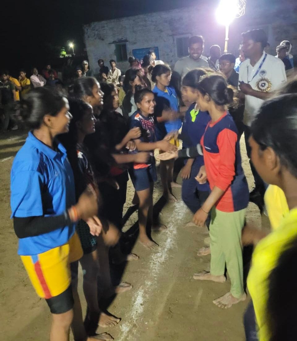 Kabaddi competition held in the light of generator