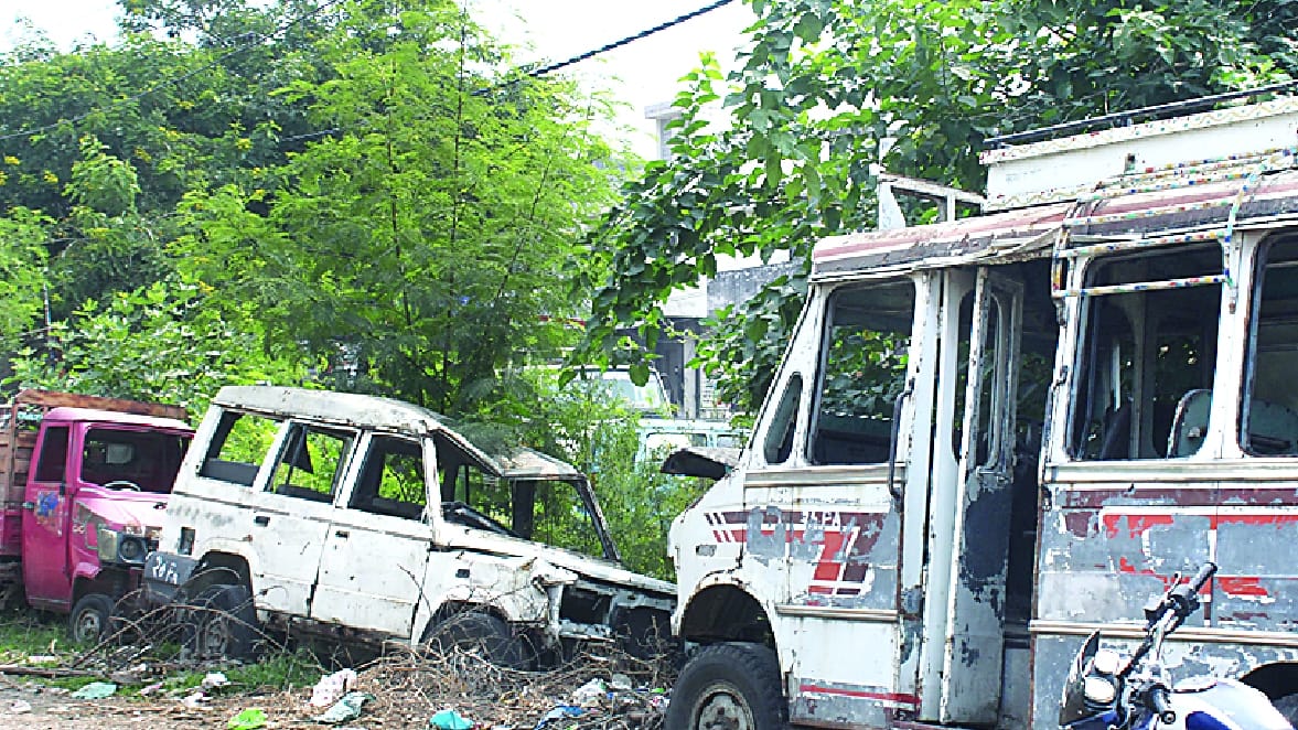 Dengue in jammu mosquitoes breeding in water stored in junk vehicles and old tires