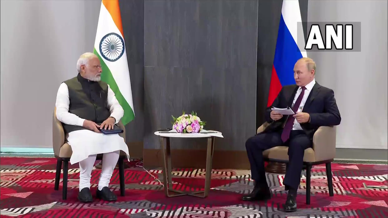 Prime Minister Narendra Modi Russian President Vladimir Putin hold bilateral talks on sidelines of SCO summit