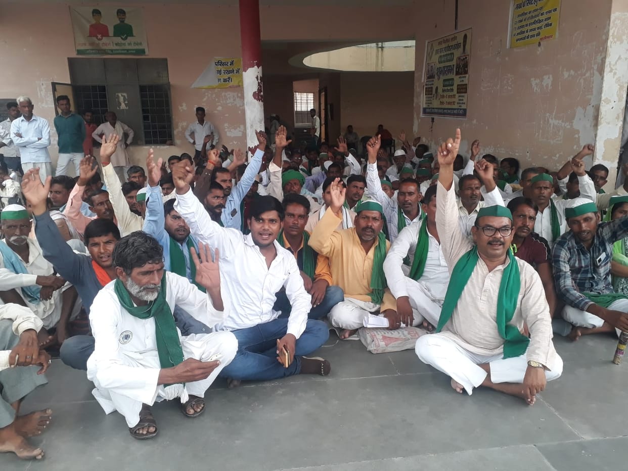 Workers sitting on dharna for 11 point demands