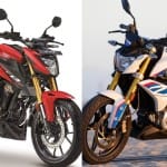 Honda CB300F and BMW G 310 R