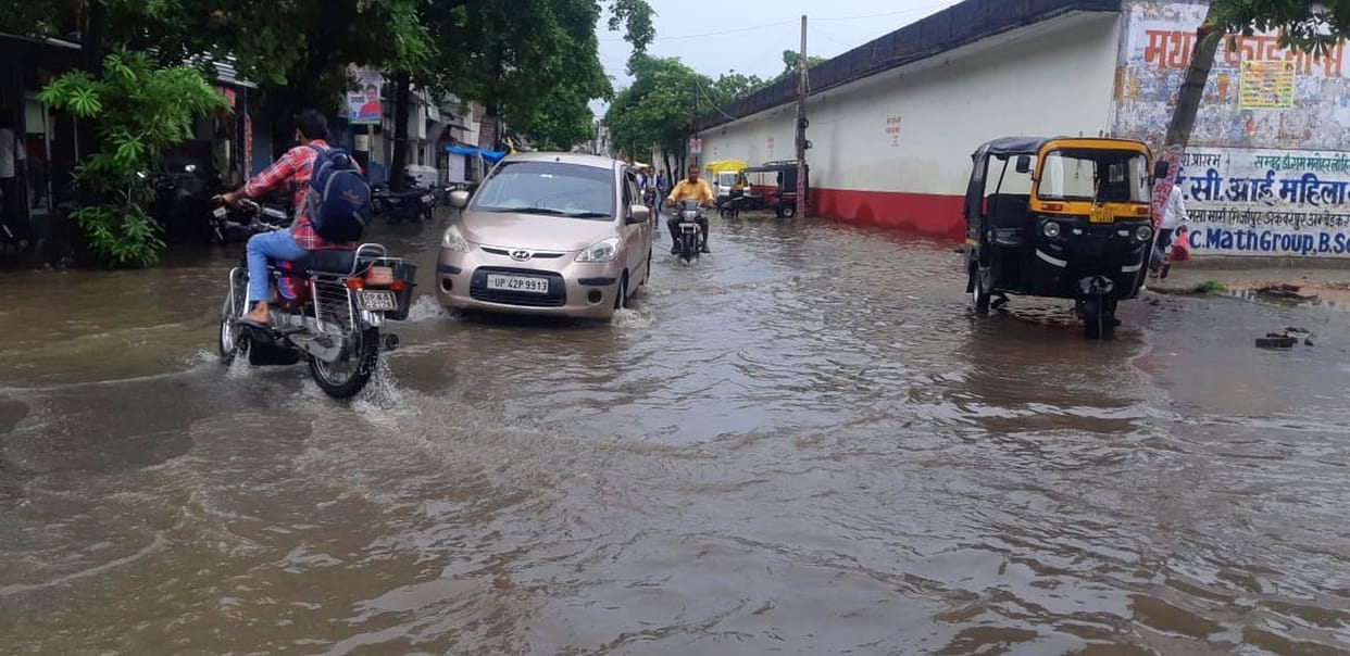 Trees and poles collapsed due to rain, fallen walls