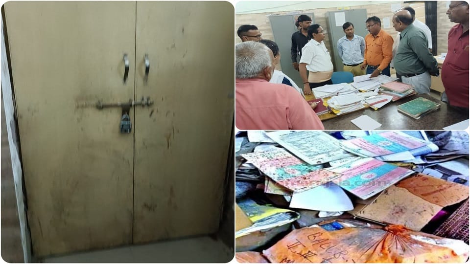 Marksheets And Degrees Lying In The Garbage was kept safe lock on room agra university