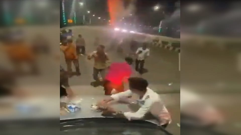 Video of ruckus during birthday party on elevated road in Sahibad Ghaziabad goes viral