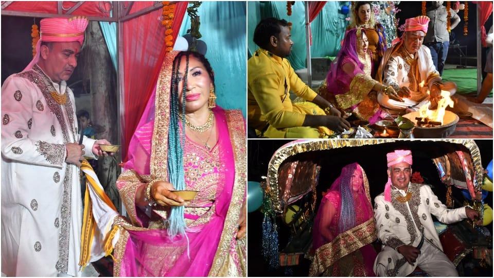 Mexican lover couple got married according to Hindu customs in Agra