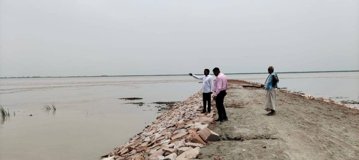 The effect of rain in Nepal was seen in the Gandak river