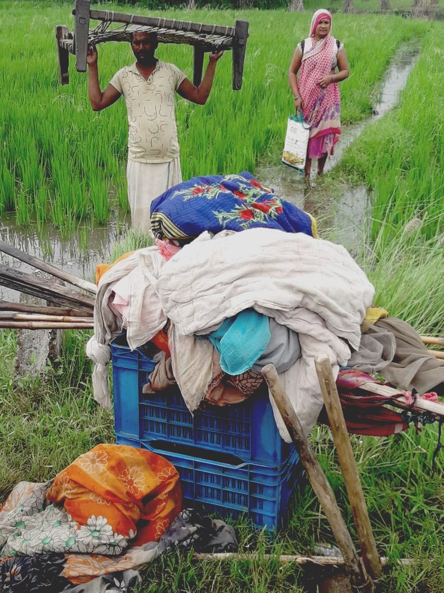 Rain water entered the houses, people taking shelter elsewhere
