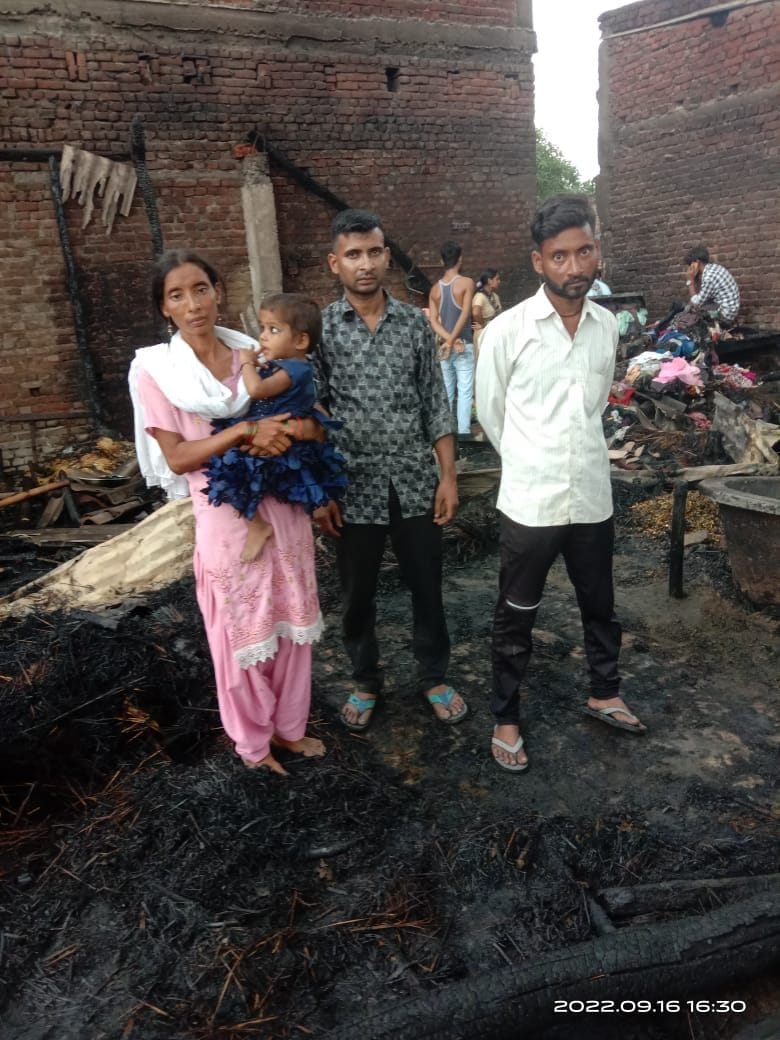 Fire in Gaurikalan Village Kichcha