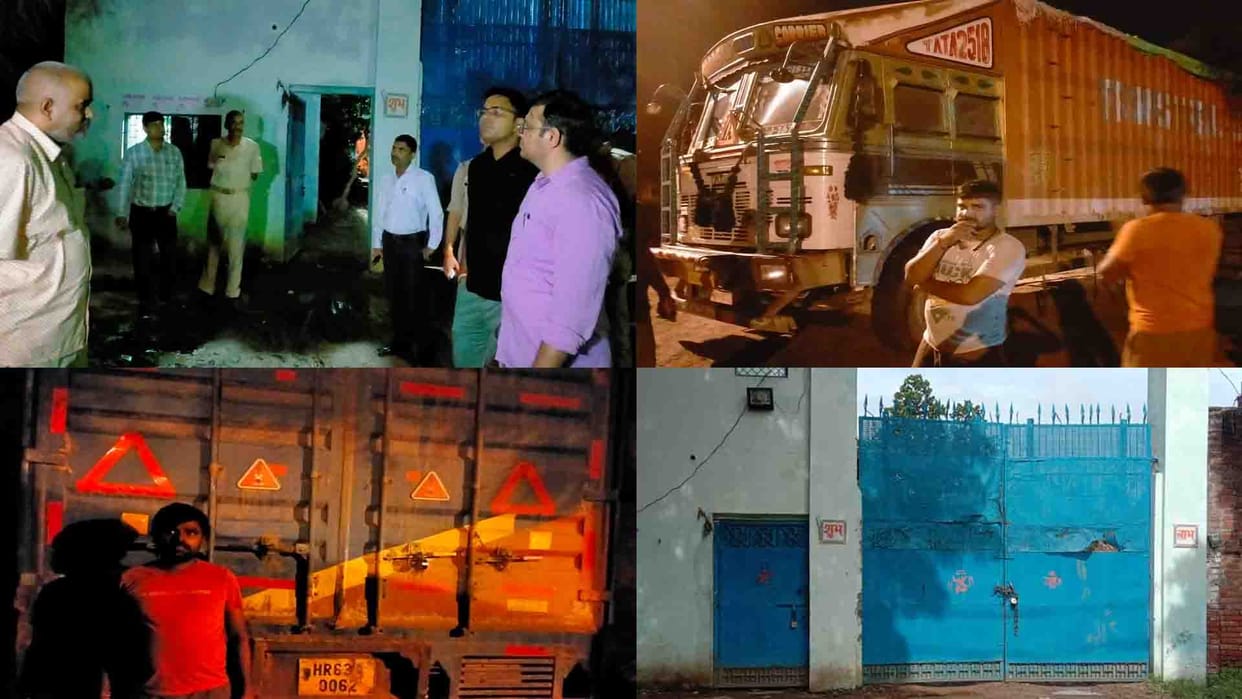 Black marketing of government ration: SDM and CO raided and caught 150 tonnes of wheat and rice