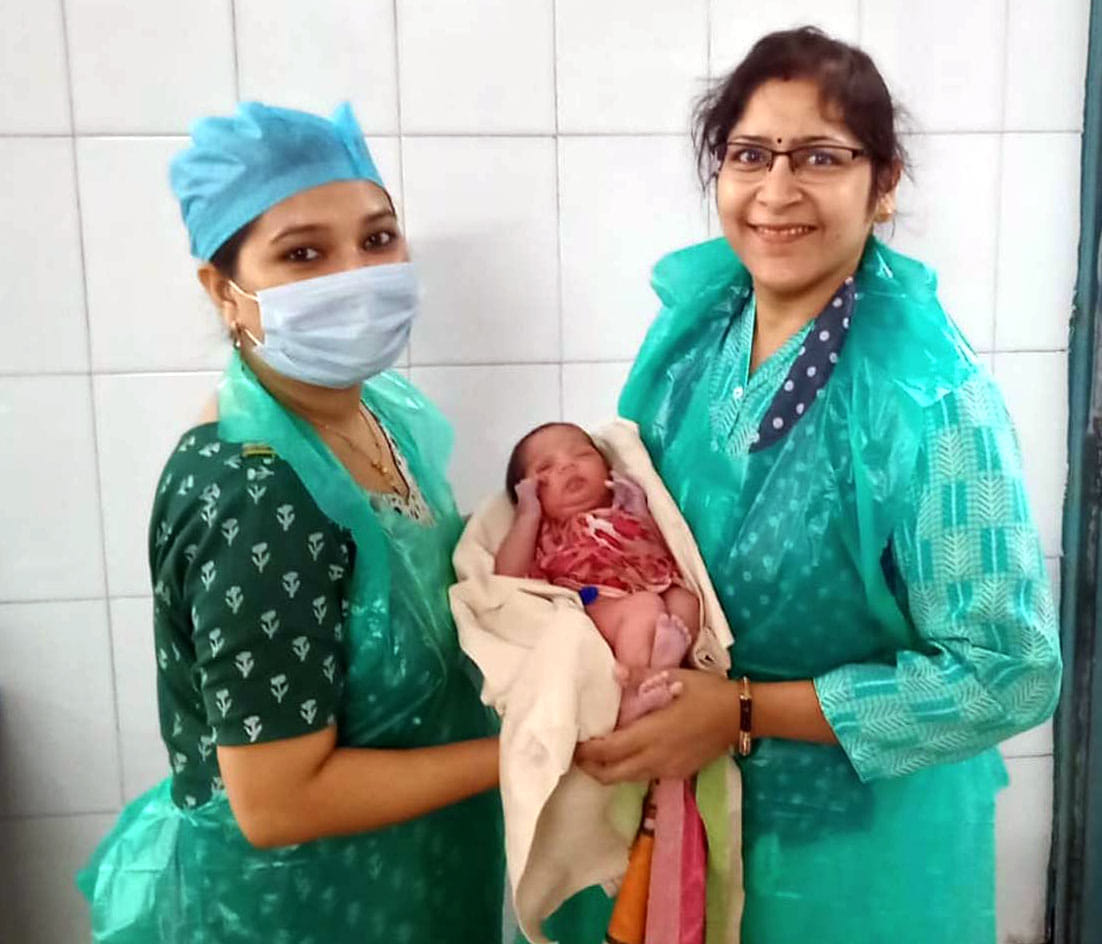 Baby born for the first time at Khekra CHC