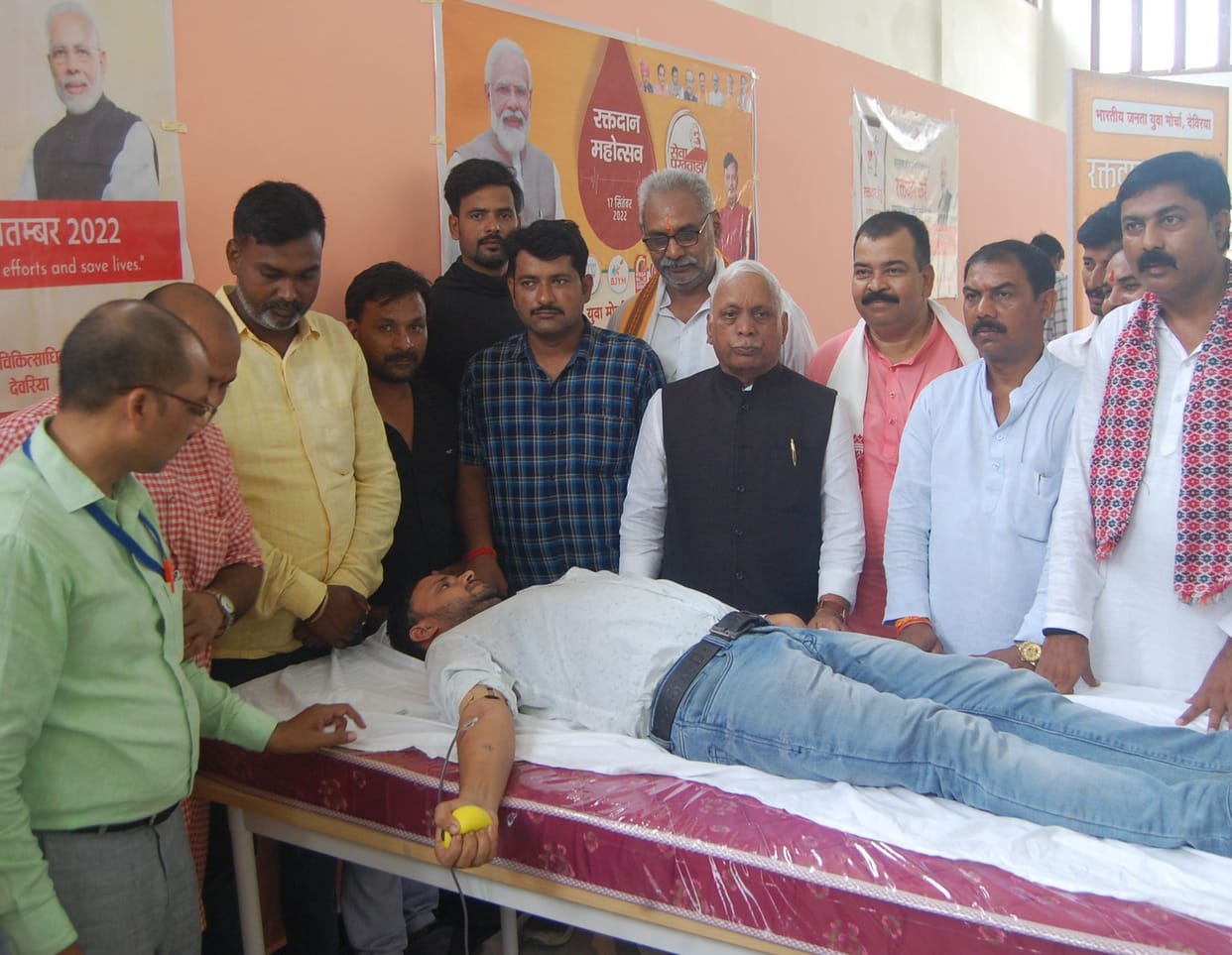 185 unit blood donation on pm birthday
